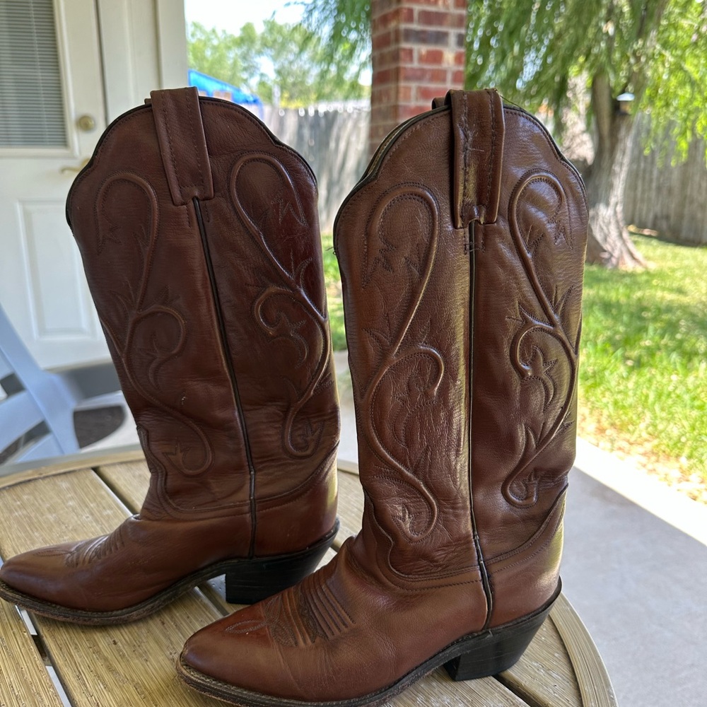 Dan Post Leather Cowboy Boots
